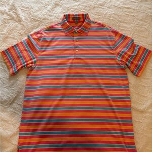 Men’s Peter Millar medium Vibrant Striped golf polo shirt